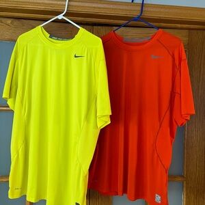 Nike Dri-FIT Yellow and Orange T-Shirts